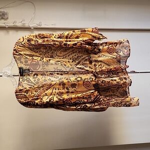 "Lane Bryant" Open-Tie Blouse 🤎